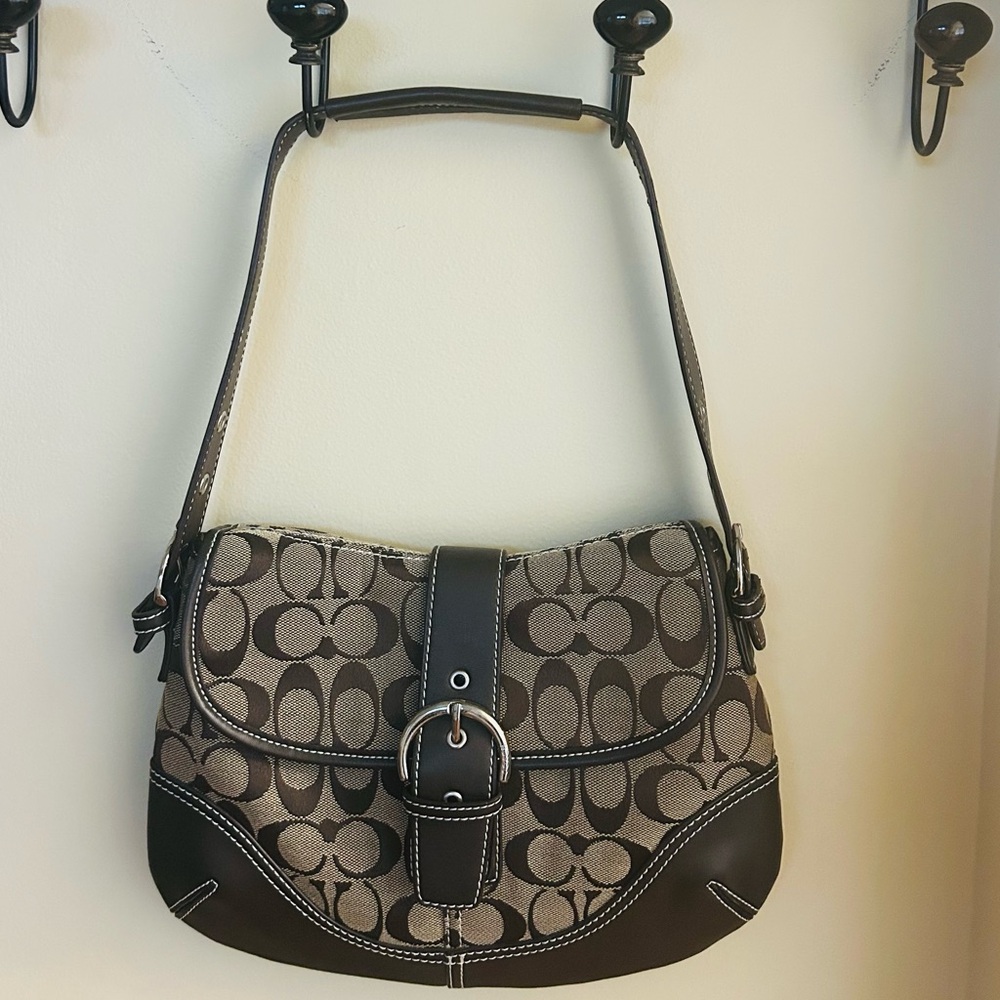 COACH brown/tan shoulder bag